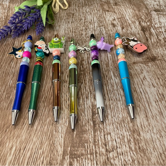Writing Pen Unicorn Mike Snoopy Artisan Beaded Gift Custom Handcrafted Office - Picture 2 of 11